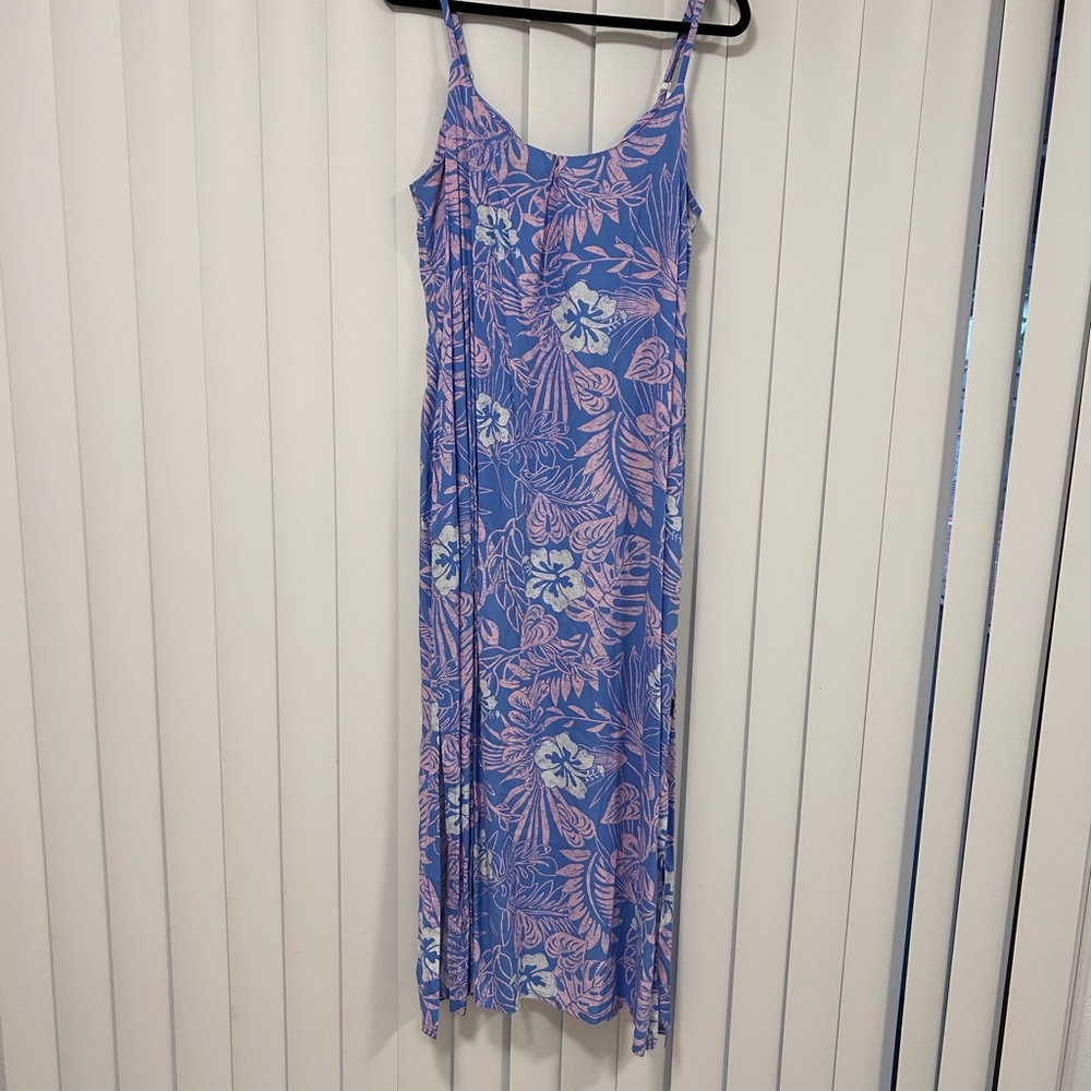 Margaritaville Floral Maxi Dress in Blue and Pink